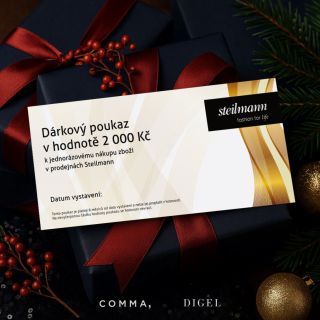 Darujte styl, který potěší. Dárkový poukaz Steilmann v libovolné hodnotě je ideální volbou pro každého, kdo miluje...
